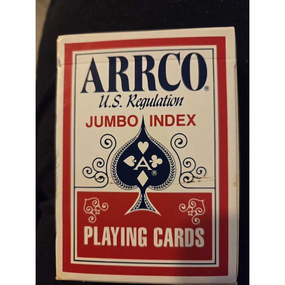 Vtg Arrco Jumbo Playing  Cards Full 54 Deck. Preowned Excellent 1987